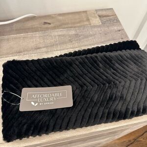 Affordable Luxury Black Throw Blanket by